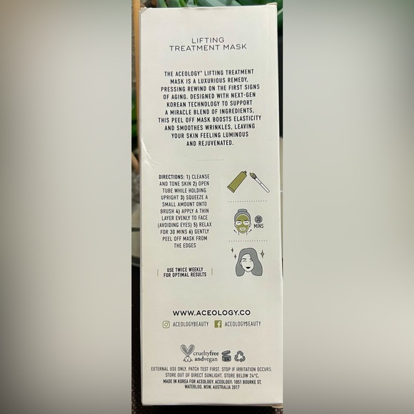 ✨NEW IN BOX✨ Never been used✨ ACEOLOGY lifting treatment mask - Picture 5 of 5